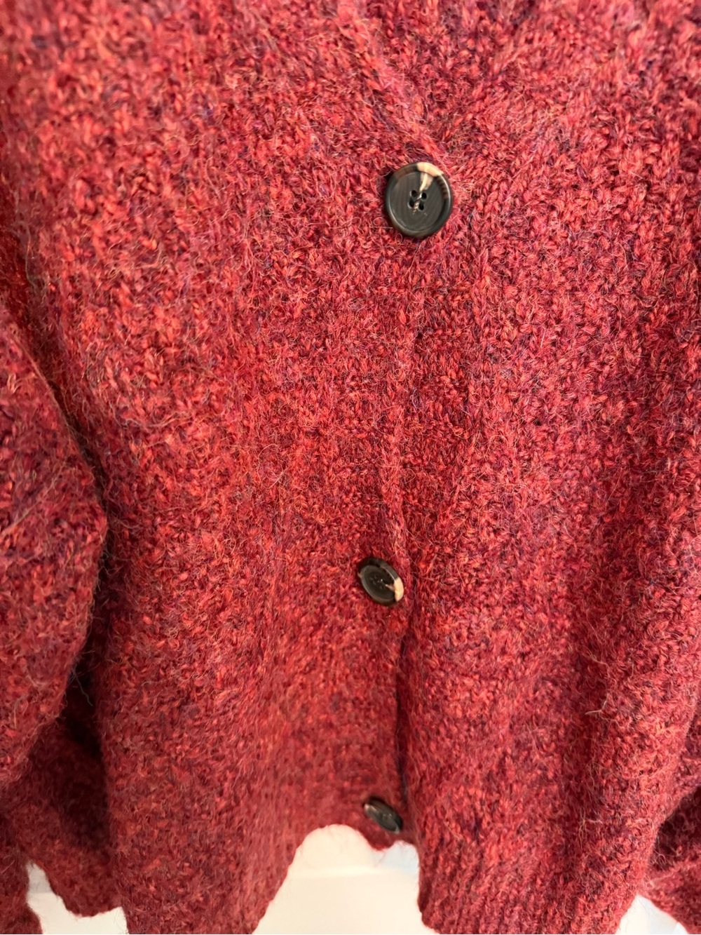Gibson Rust Red Button-Front V-Neck Cardigan - Picture 3 of 5